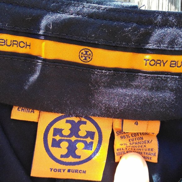 Tory Burch navy mini skirt size 4 cotton spandex - Picture 5 of 5